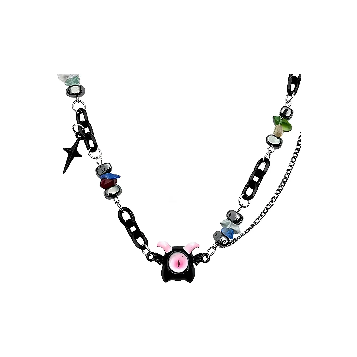 FOREVER MELODY Титановые стальные ожерелья унисекс черного цвета