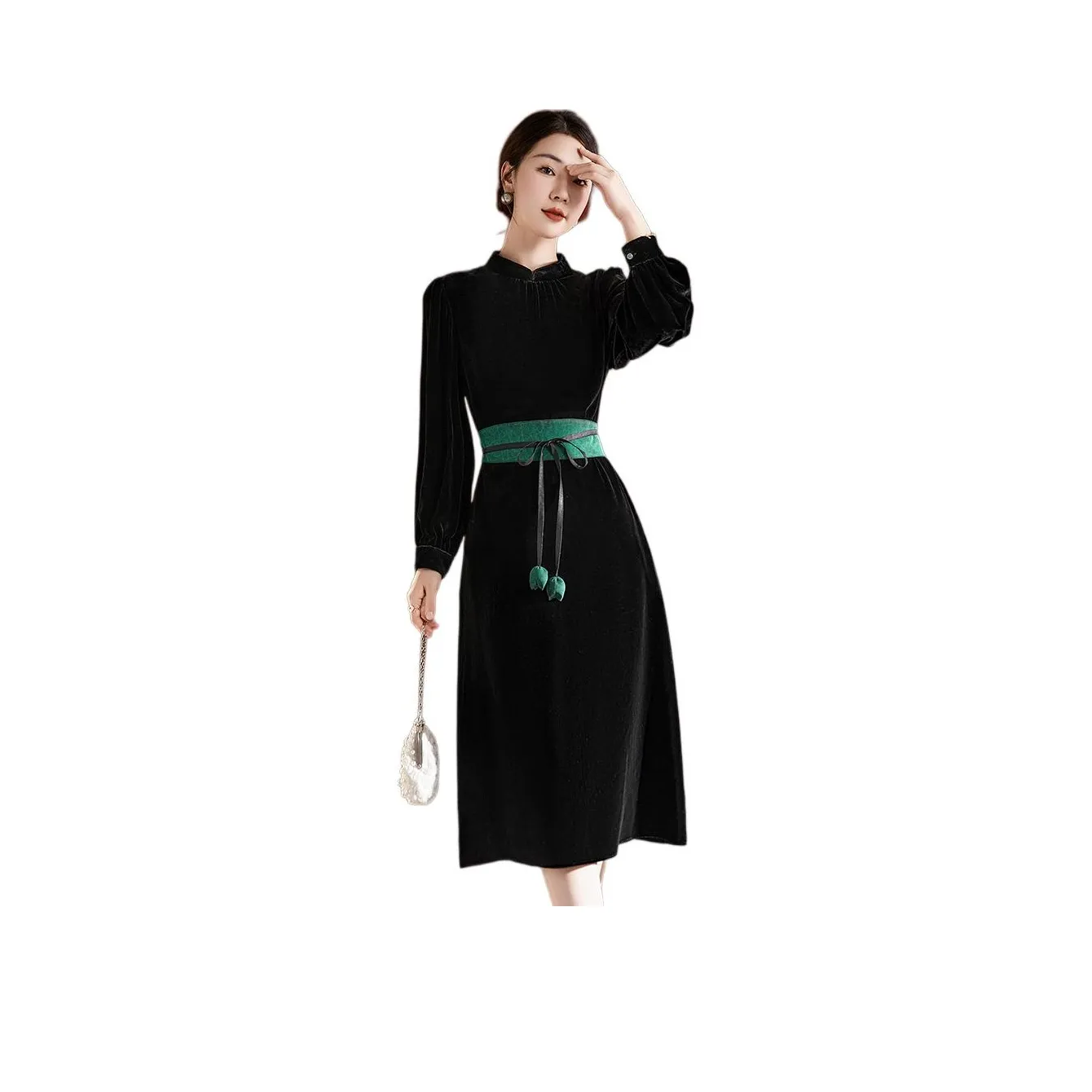 Ink Beauty Long Sleeved Dresses Women's Black