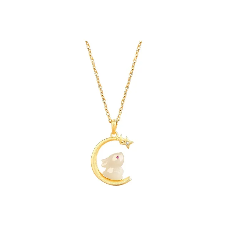 LISM Necklaces Women's Star Moon Cute Rabbit Necklace