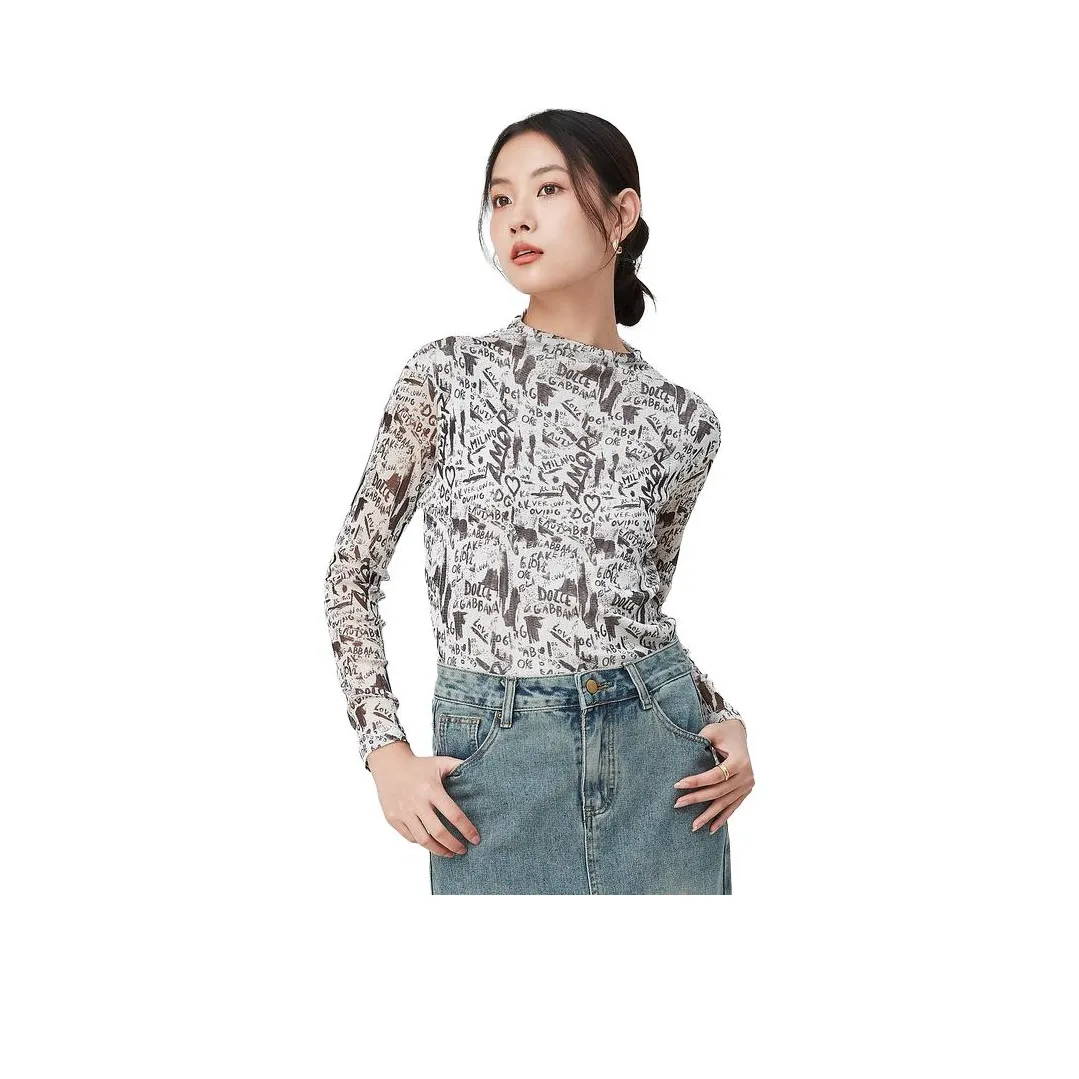 MIHUANG T-рубашка Женская Черный Фотиния Белый