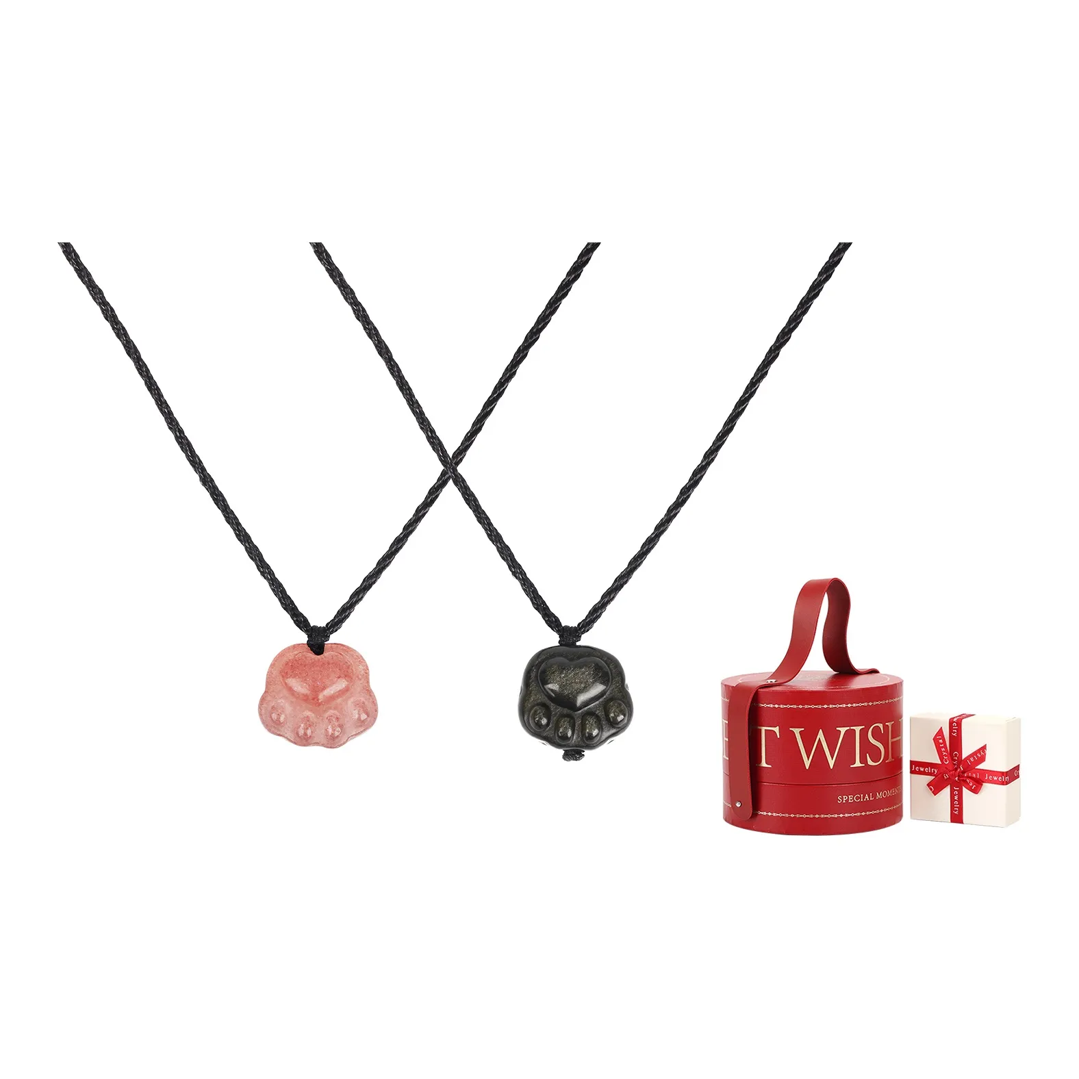 MUSTKOO Обсидиан Ожерелья Унисекс