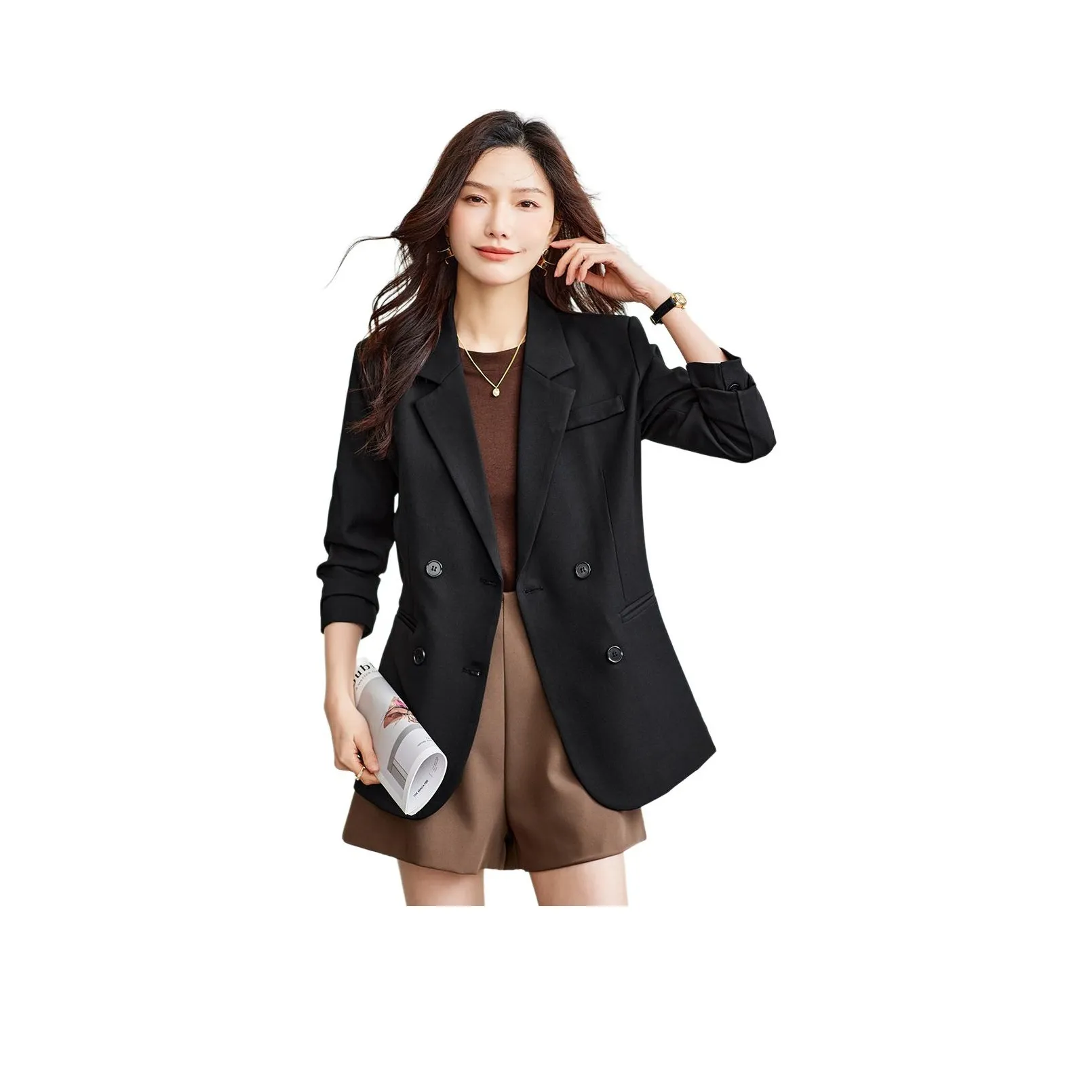 TERRE BLEUE Весенний Осенний Бизнес Костюм Свободного кроя Женский