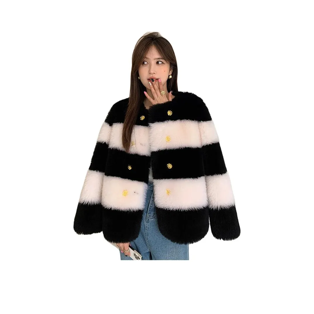 KAISER Черно-белая панда Женские меховые изделия