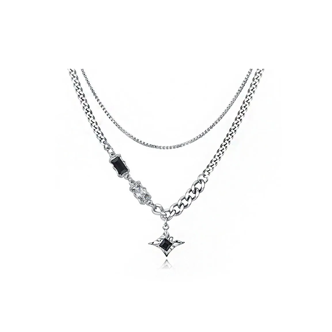 LINGSHIYUE Цветное стекло Ожерелья Унисекс