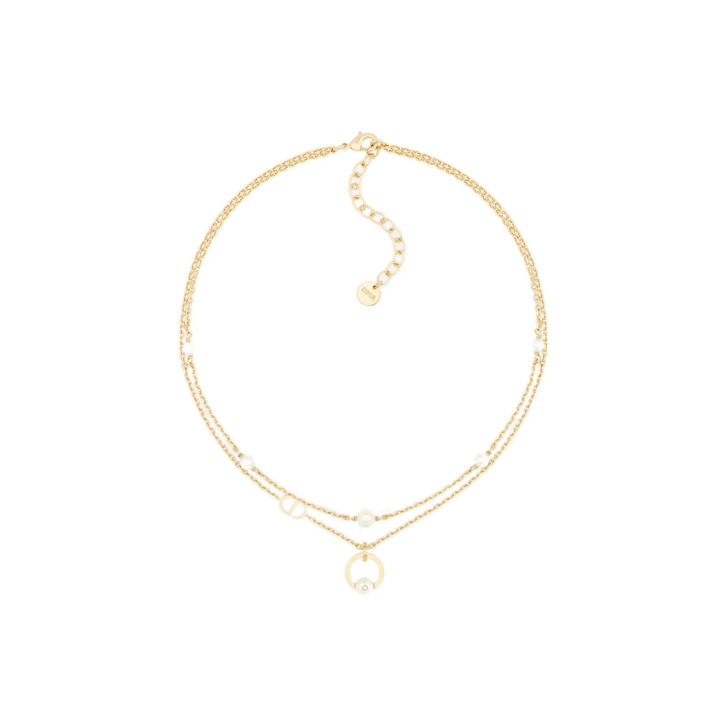 DIOR Classic CD Necklace Series Metal Necklaces Women's