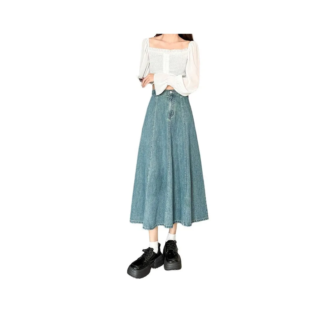 YINLEI Деним Длинная Юбка Женская