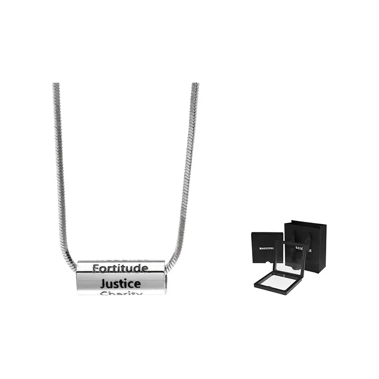 MAGICPOLE Титановые стальные ожерелья мужские серебряные