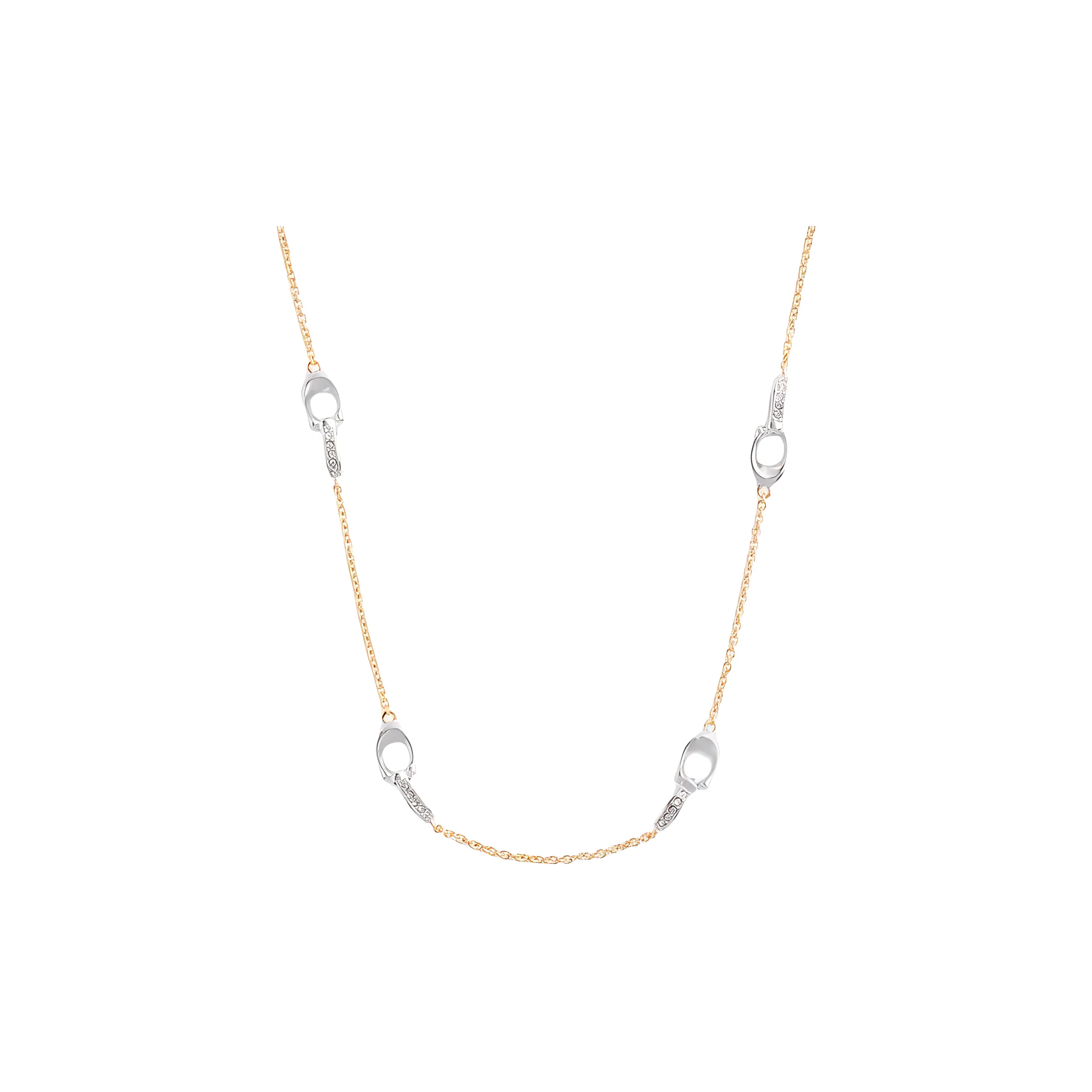 COACH Copper, Faux Crystal Necklaces Unisex Gold