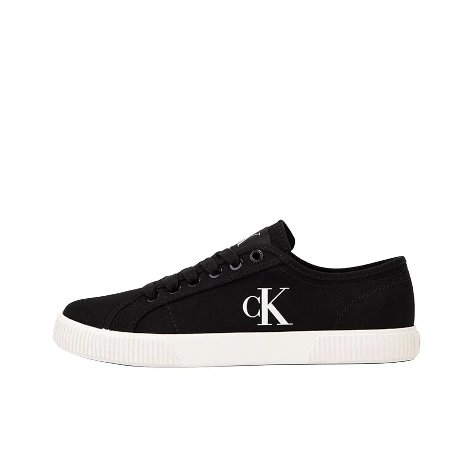 CALVIN KLEIN Low Top Canvas Shoes Women's Black/White