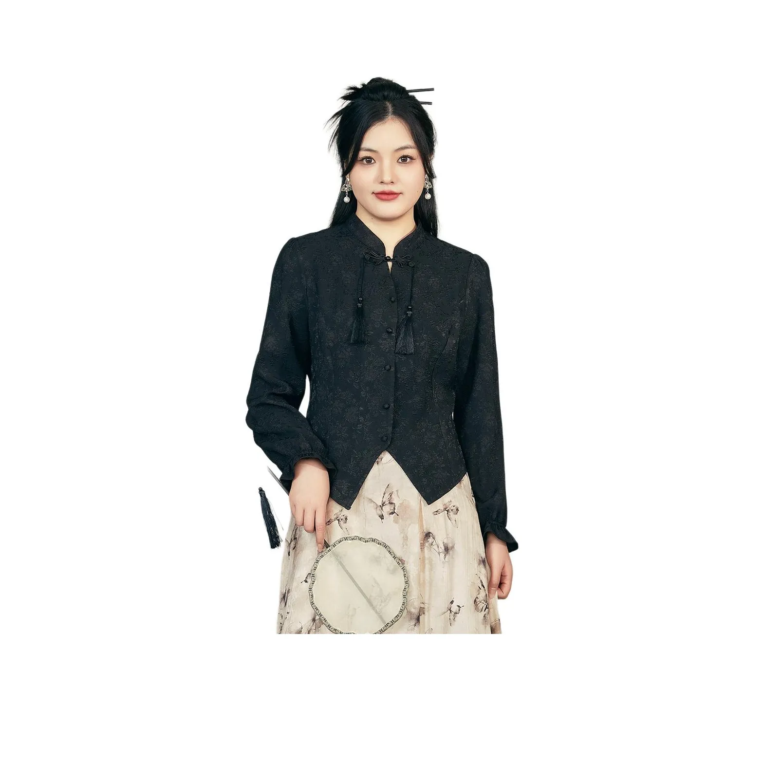 SHIRAN Чернильно-черные Женские Рубашки