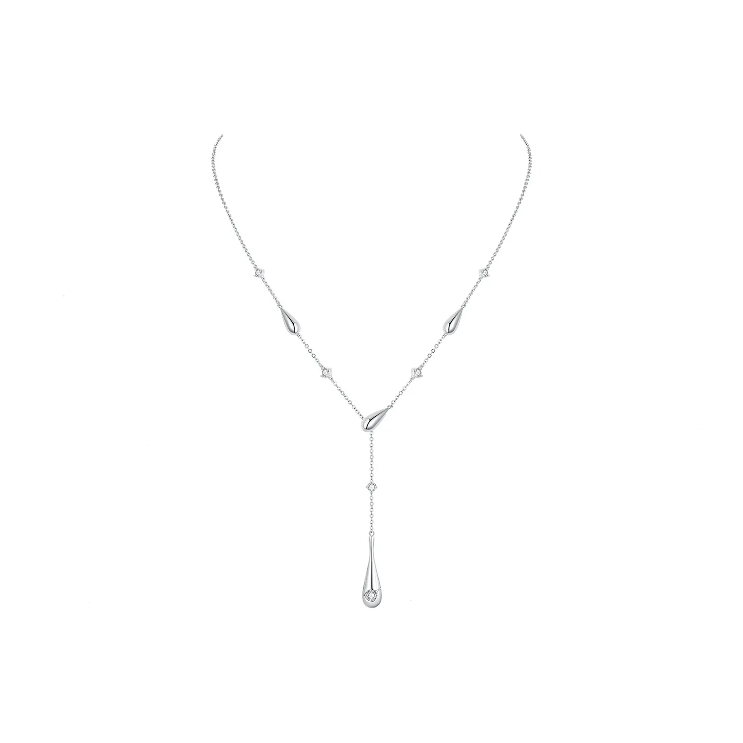 ZEGL Медный покрытие белым золотом ожерелья женские