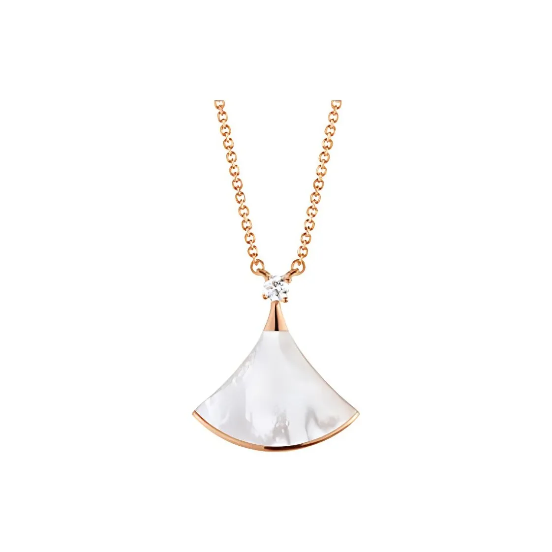BVLGARI Divas' Dream Series 18K Rose Gold Necklaces Unisex Rose Gold