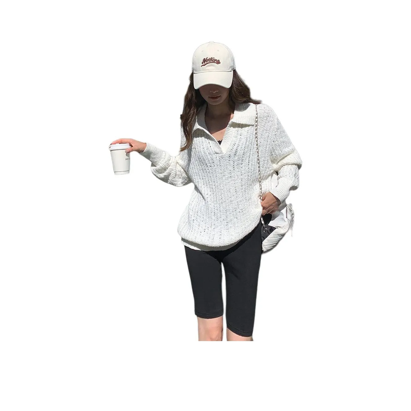 NANING9 Экрю Женская Трикотажная Одежда