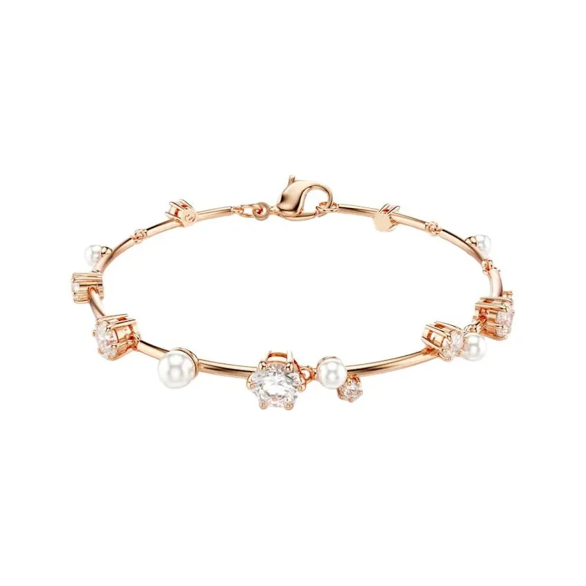 Кристалл Swarovski Браслеты Унисекс Розовое Золото