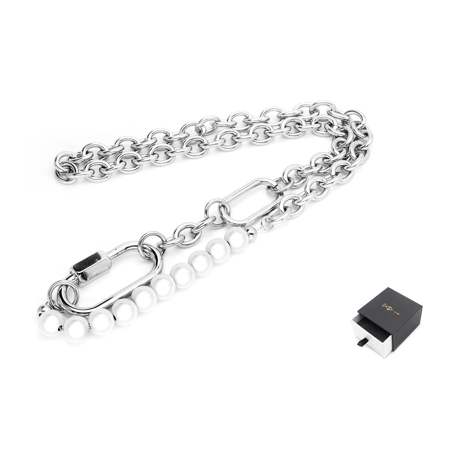 DAP Титановая сталь Ожерелье Серебряное Унисекс