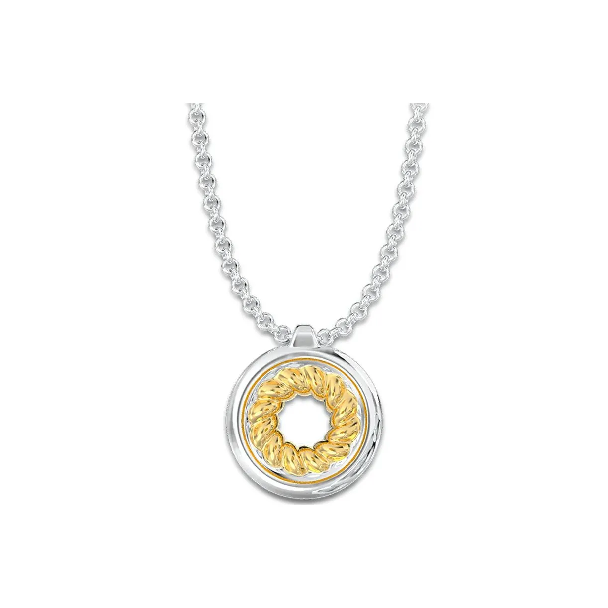 Mistova JEWELRY 925 Sterling Silver Knot Colored Necklace Unisex
