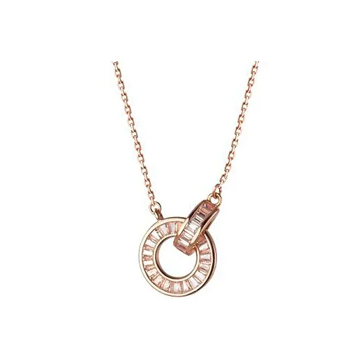 Muyan Alloy Roman Circle Necklace Women's