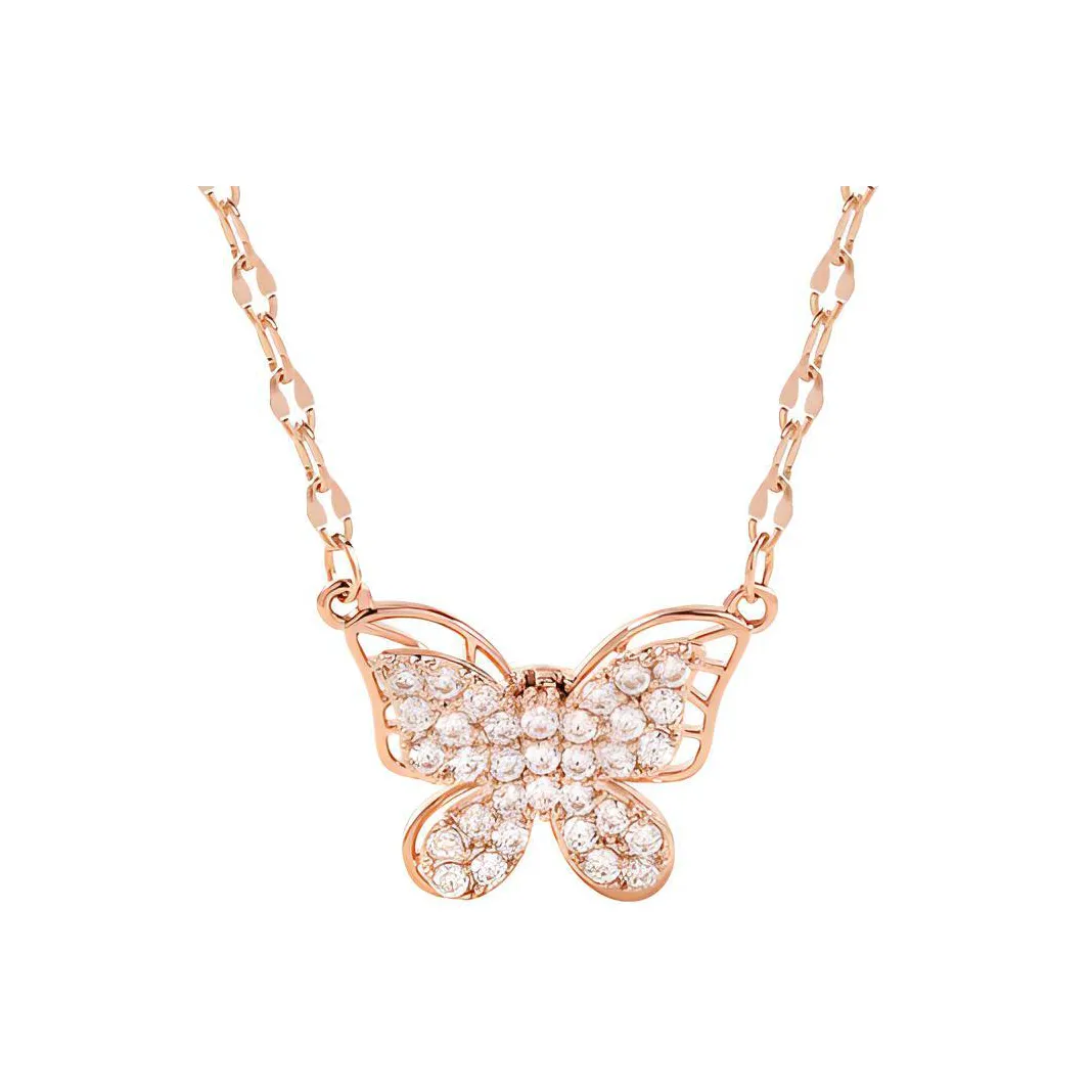 AJIDOU Delicate Butterfly Collarbone Chain Necklace Women's