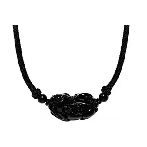 Qing Yi Obsidian Necklaces Unisex