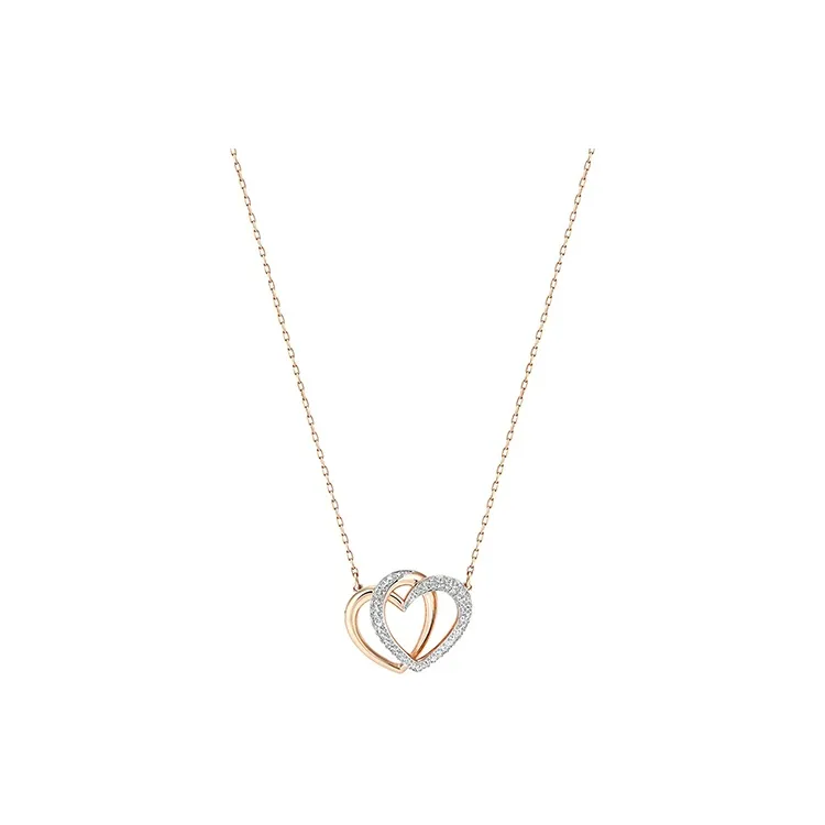 Swarovski DEAR Gold Plated Necklaces Women's Rose Gold