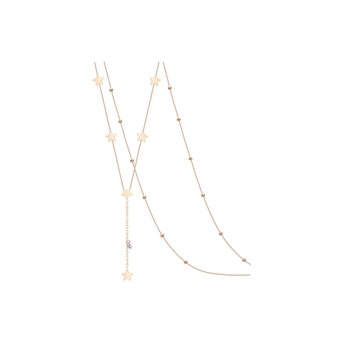 NATURALLYJOJO Титановые стальные ожерелья с цирконием женские золото розовое золото