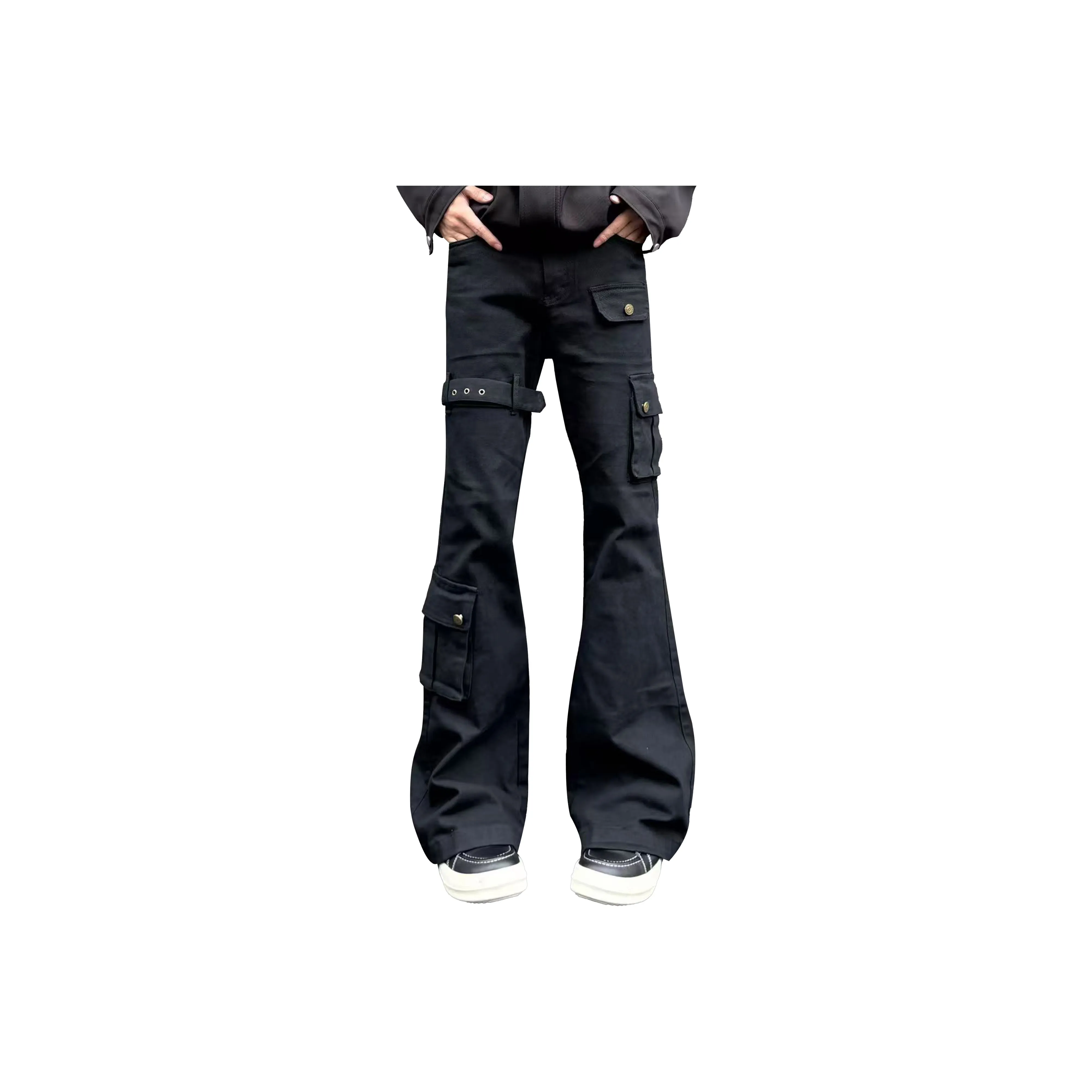 DANGERTIGER Black Unisex Cargo Pants DANGERTIGER Черные унисекс карго-брюки