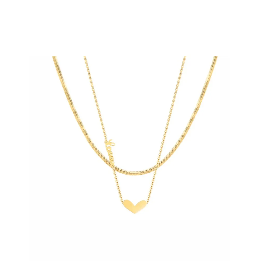 NATURALLYJOJO Титановые стальные ожерелья женские золотые