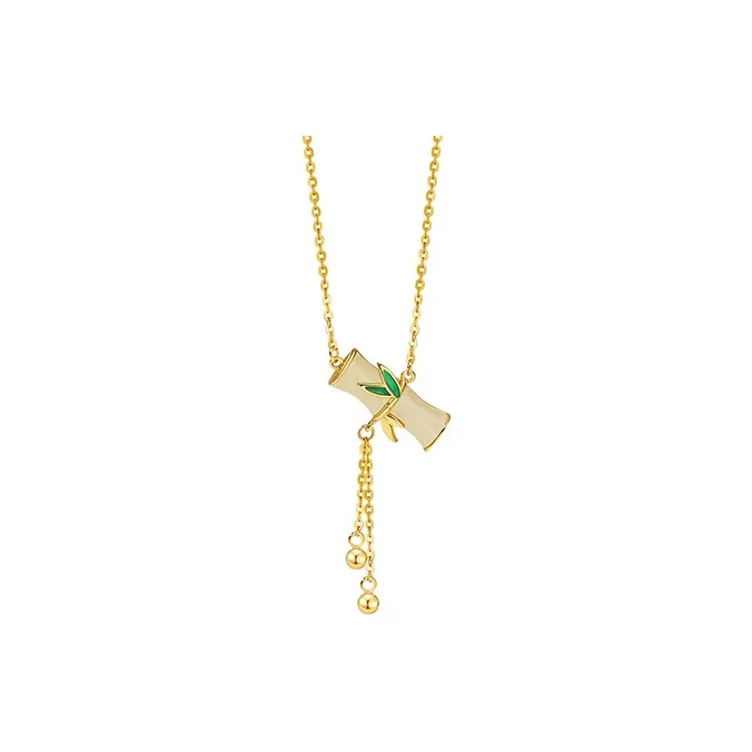 DAISY BEAUTY Necklaces Pale Greenish White Jade Women's