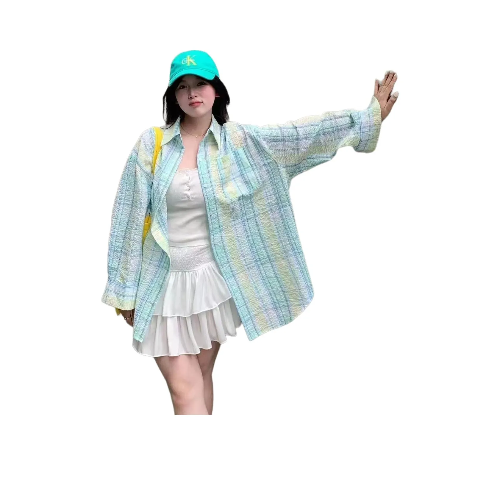 YEARNED Мятно-зеленая Женская Рубашка