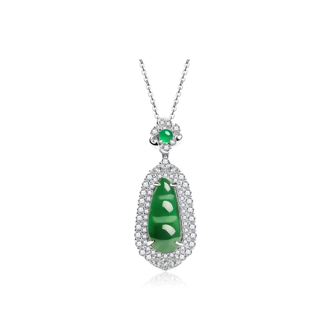 With The Heart Of The Jade Glutinous Jade Jadeite Necklaces Women's