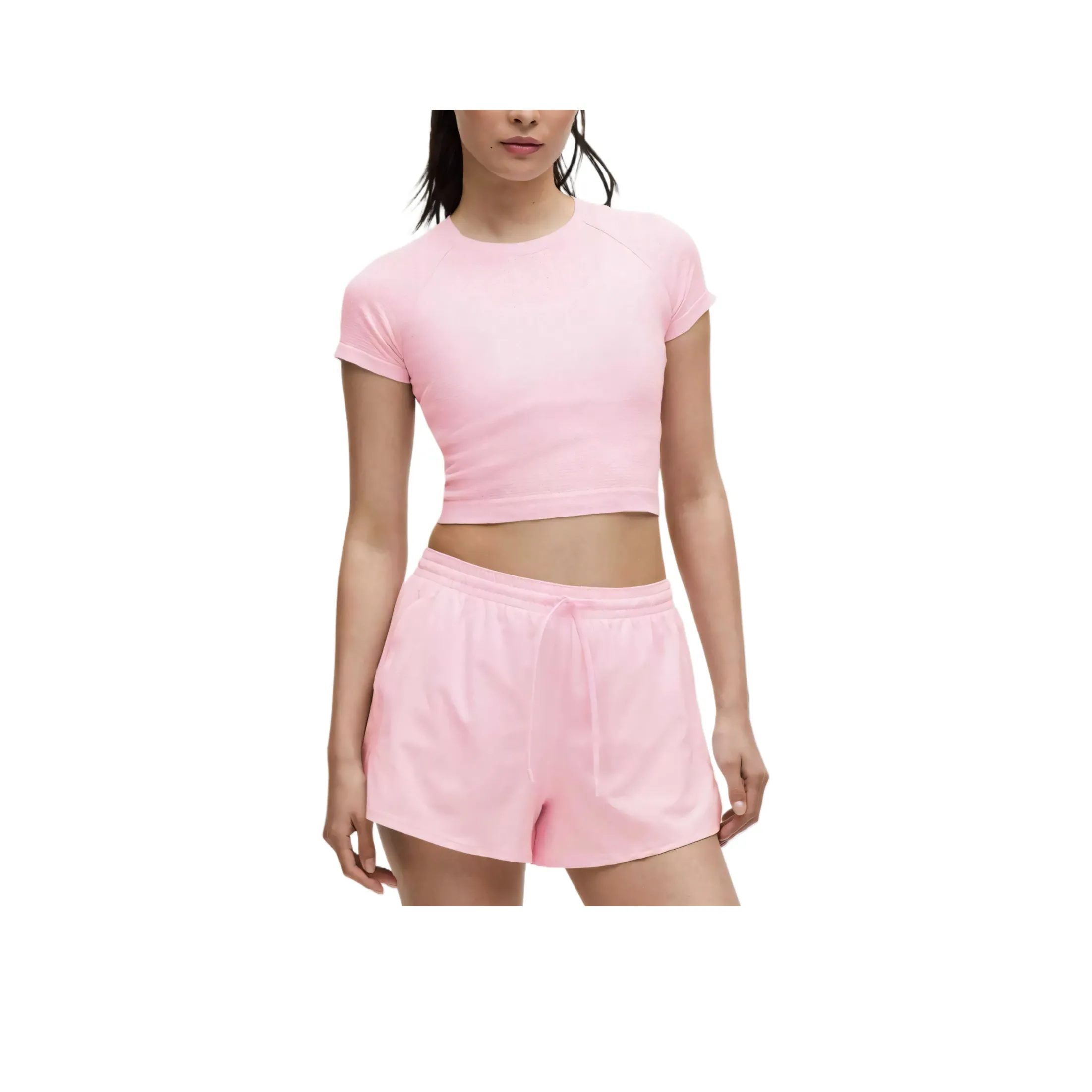 lululemon Swiftly Collection Cropped Collection Silverescent™ Рубашка Женская