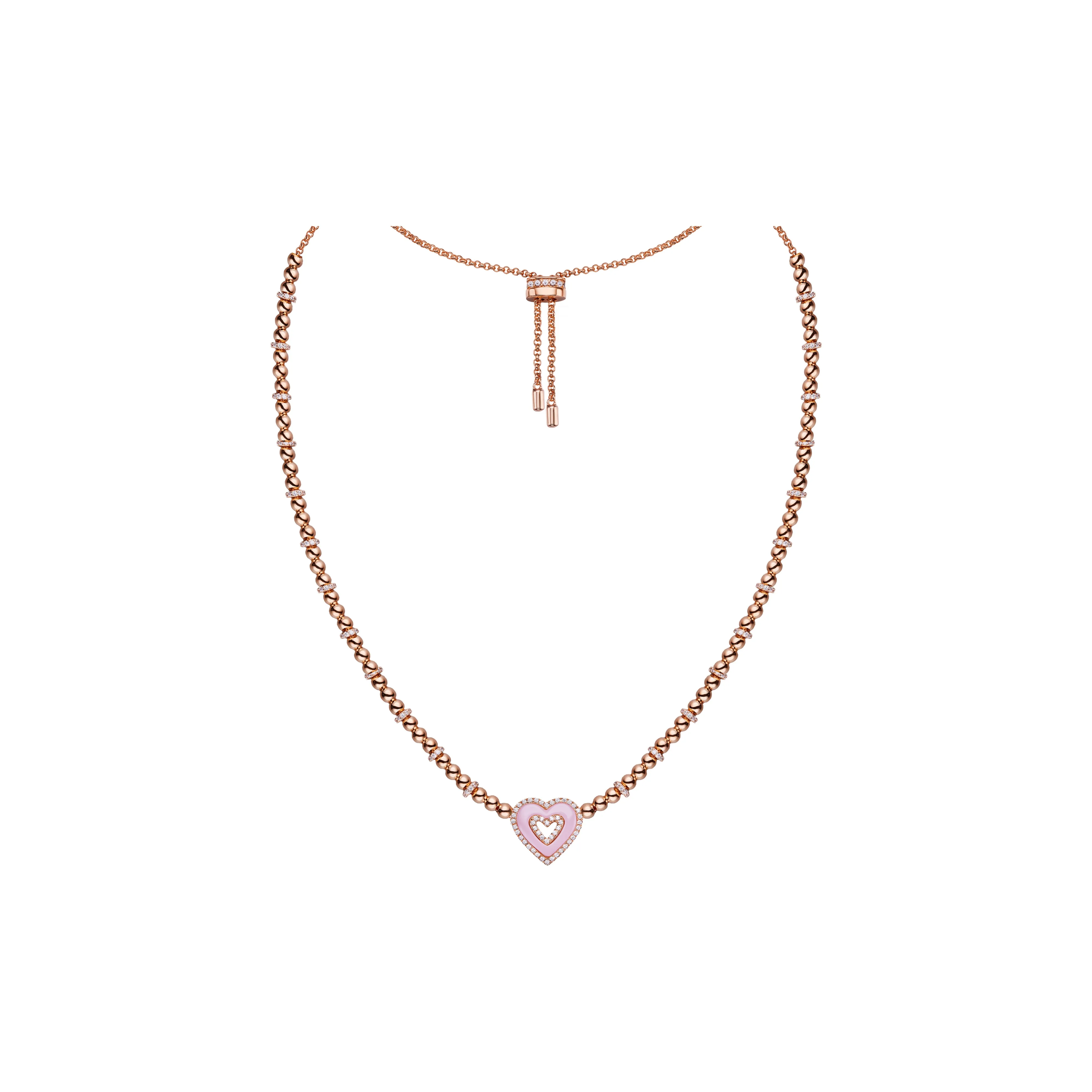BLACK BY BLUE BRAVE 4B Brass Rose Gold Plated 18K Necklaces Women's