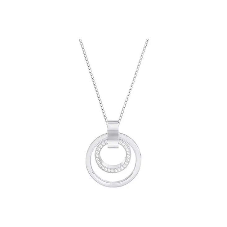 Swarovski Hollow Necklaces Women's White Gold Plated