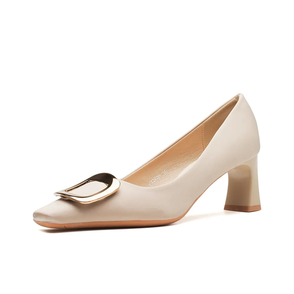 GOSO Грубый каблук Высокие каблуки Женские Nude