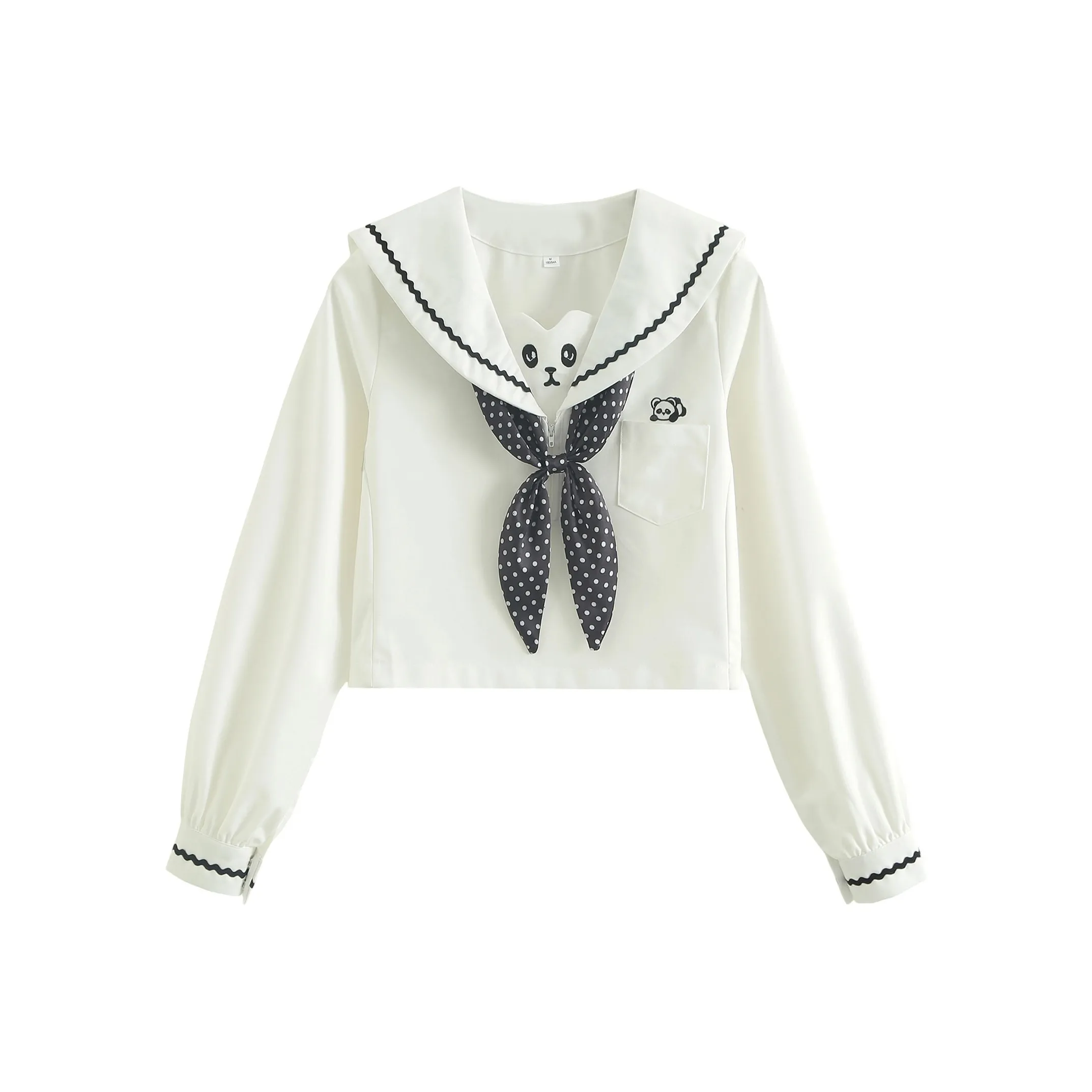 Luohua Candy Медвежонок Bao Одиночная упаковка Длинный рукав + Галстуки-бабочки Женская униформа