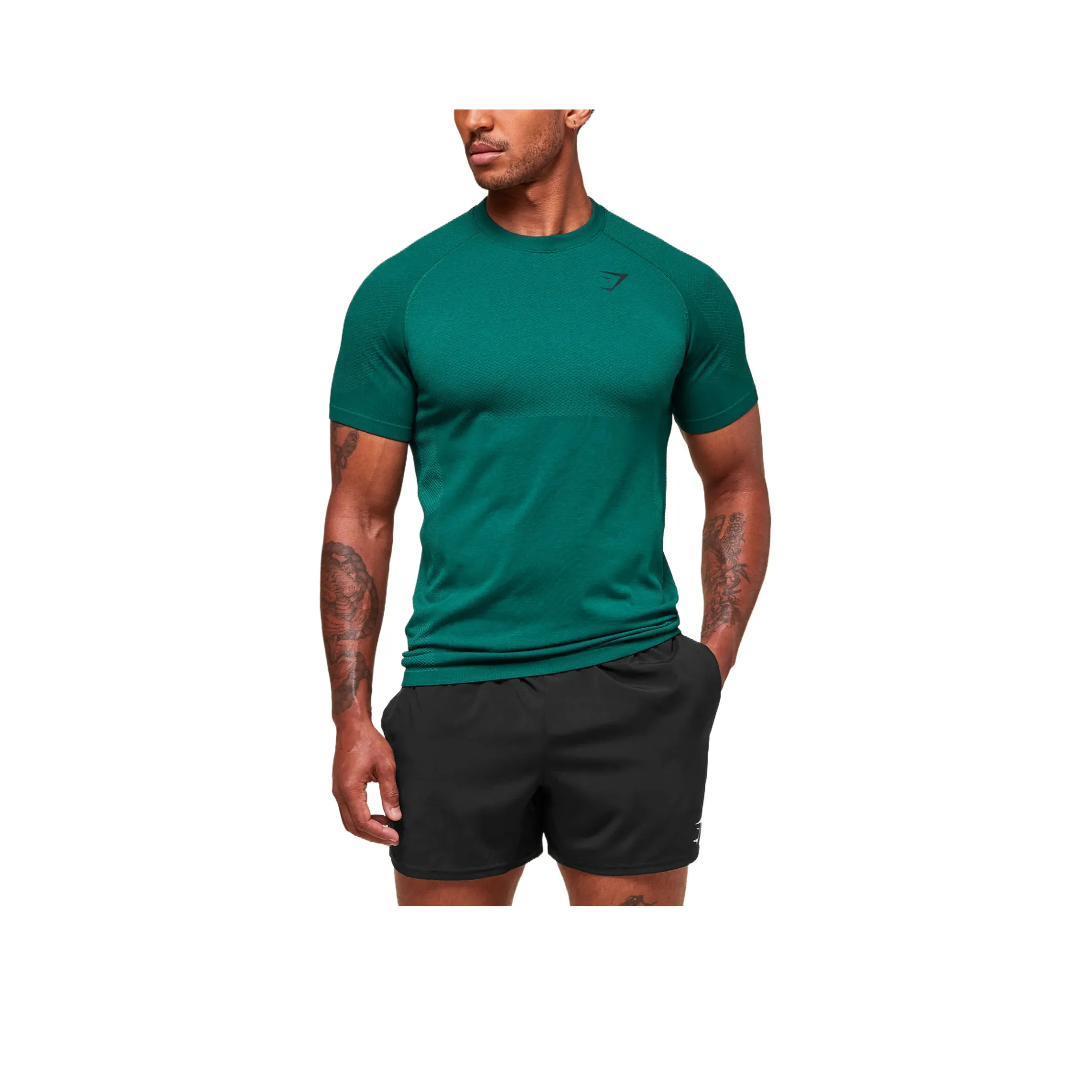 GYMSHARK Зеленый Мужской T-Рубашки