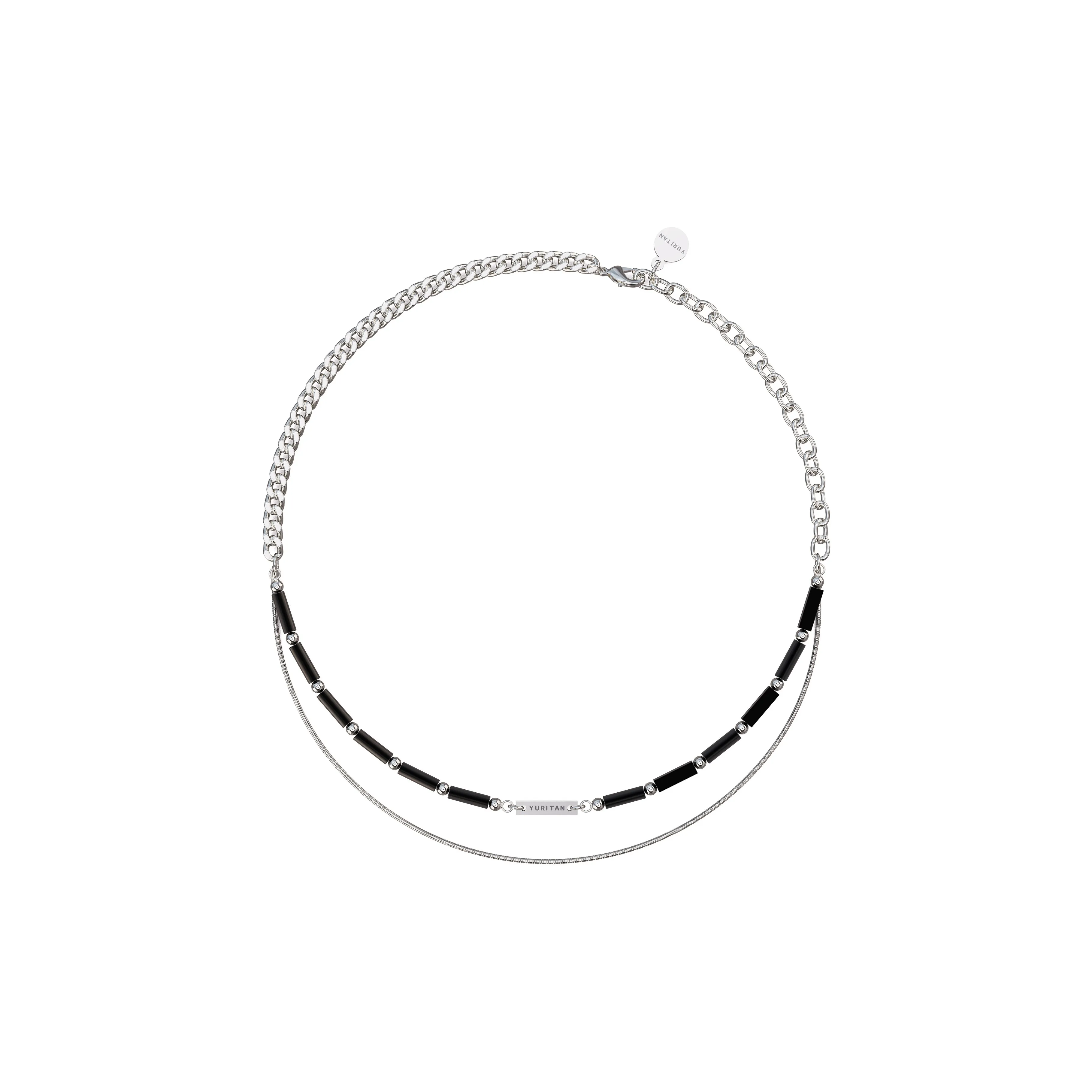 YURITAN Титановая сталь Гематит Ожерелья Унисекс