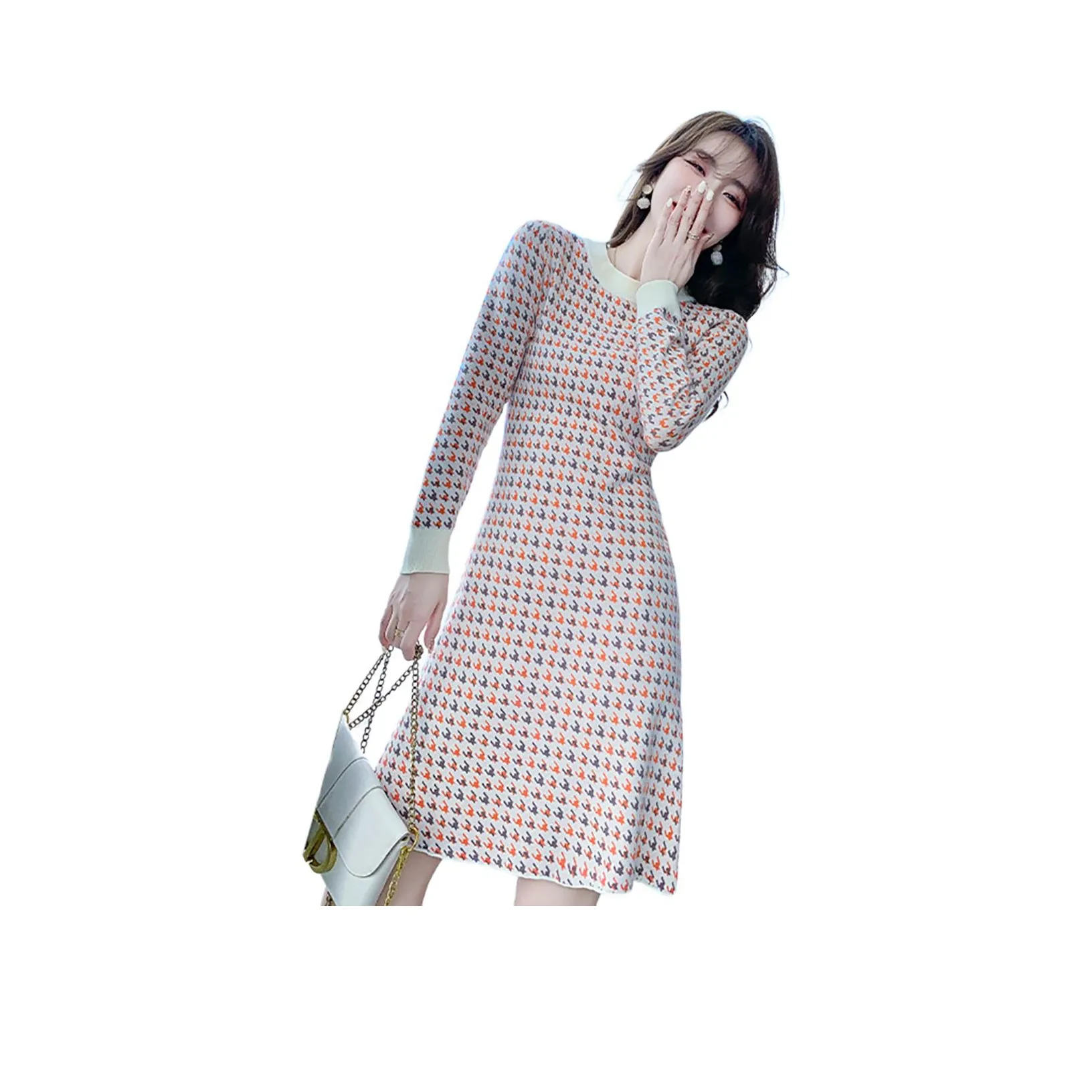 X MOOM Long Sleeved Dress Women's Red
