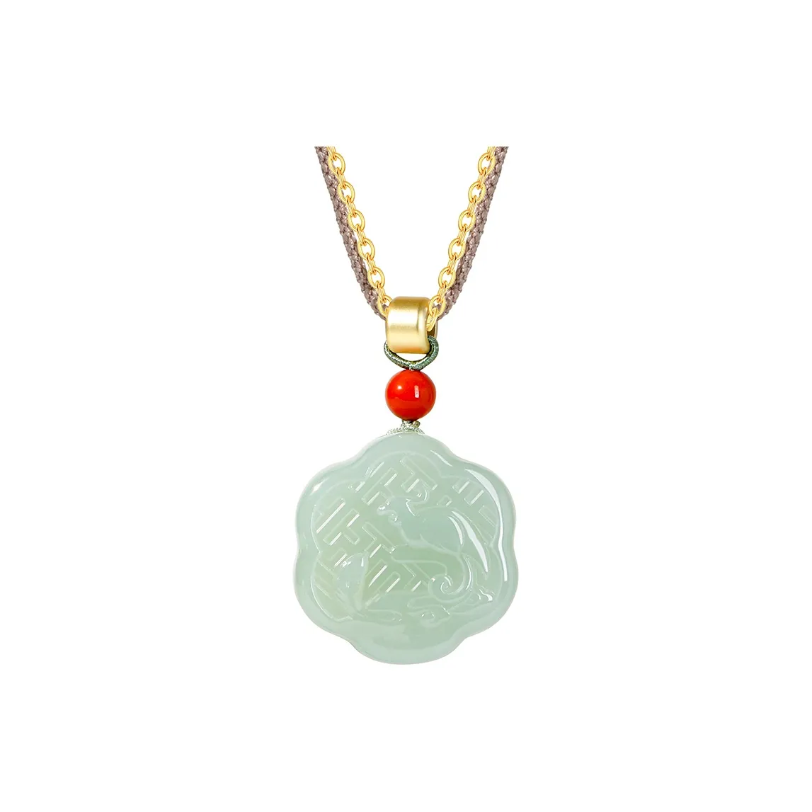 JIAHAOJADE Hetian Jade Necklaces Green Jade Women's