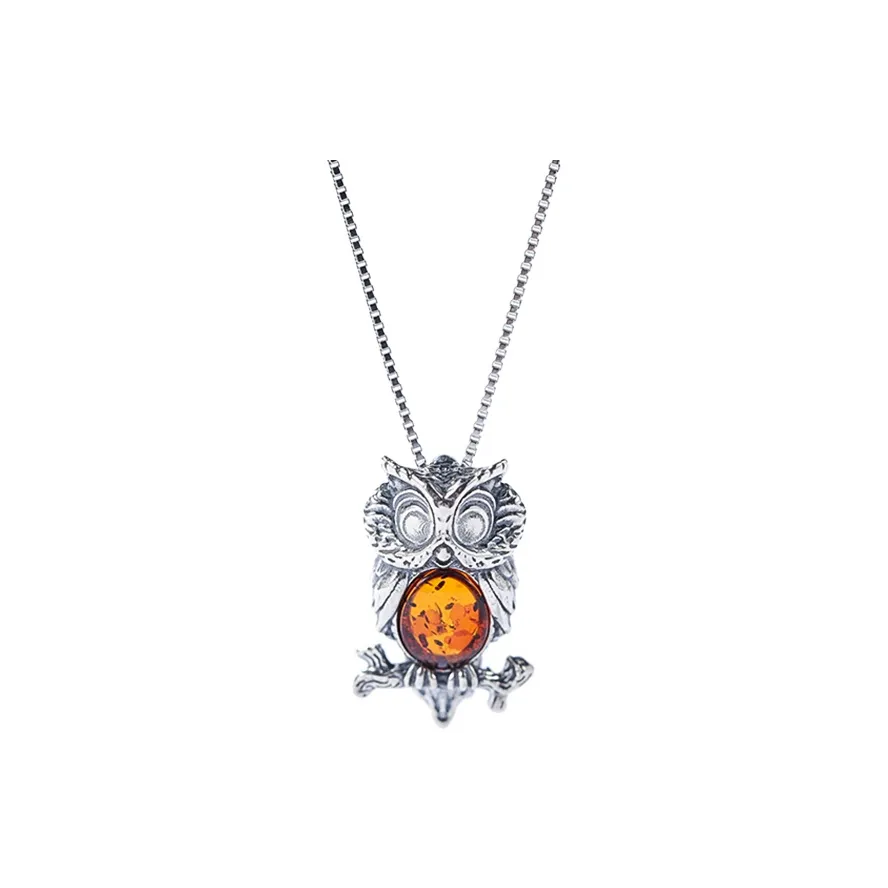 S&A S925 Silver, Amber Fine Jade Necklaces Women's