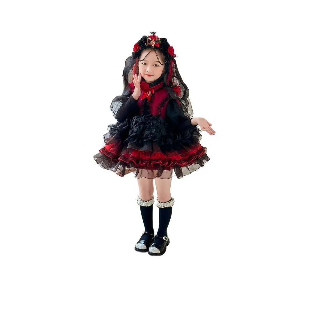 Jiao Ni Платье Черное для детей 3-7 лет