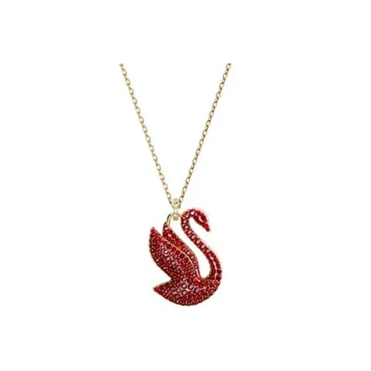 Swarovski Swan Gold-Plated Necklaces Women's Red