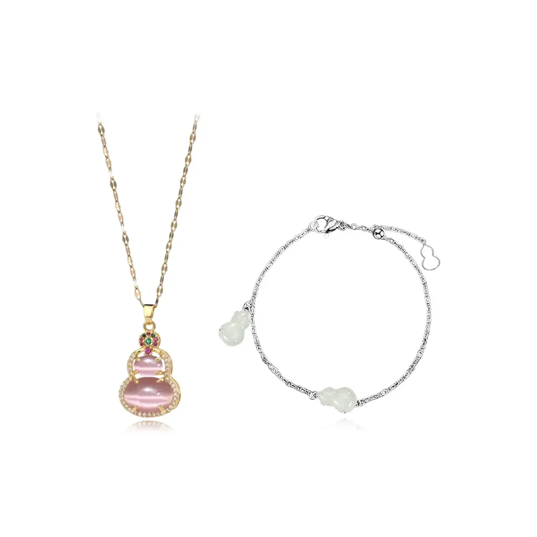 RINGLOVE Glass Cat Eye Necklaces Women's