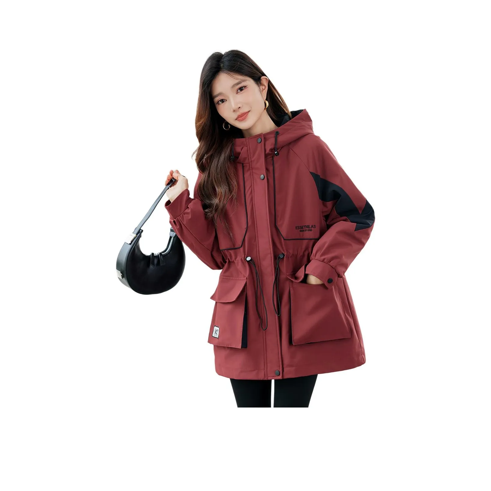 TERRE BLEUE Хлопковый пуховик женский красный