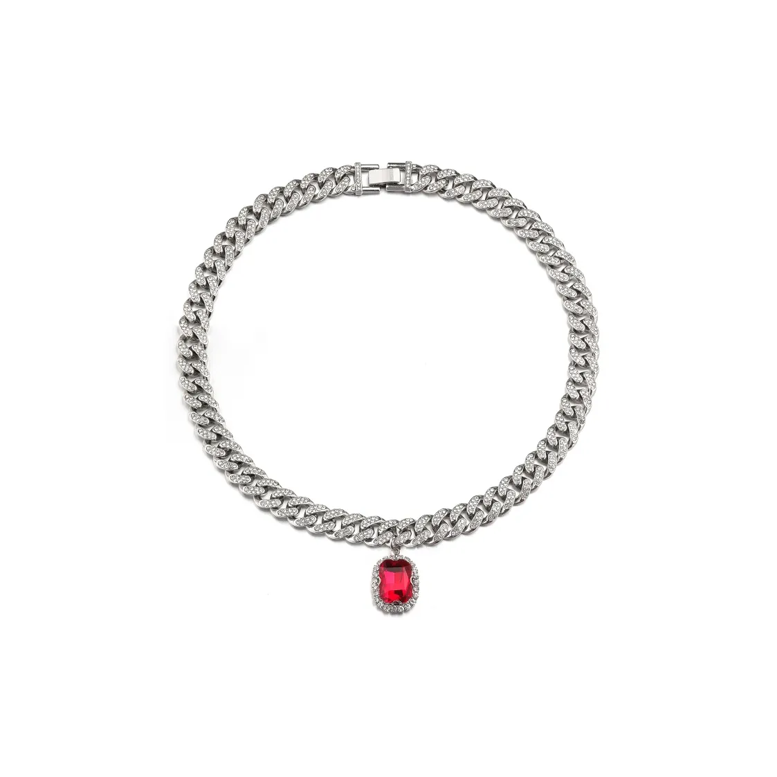 DWCP Сплав Стразы Смола Ожерелья Унисекс