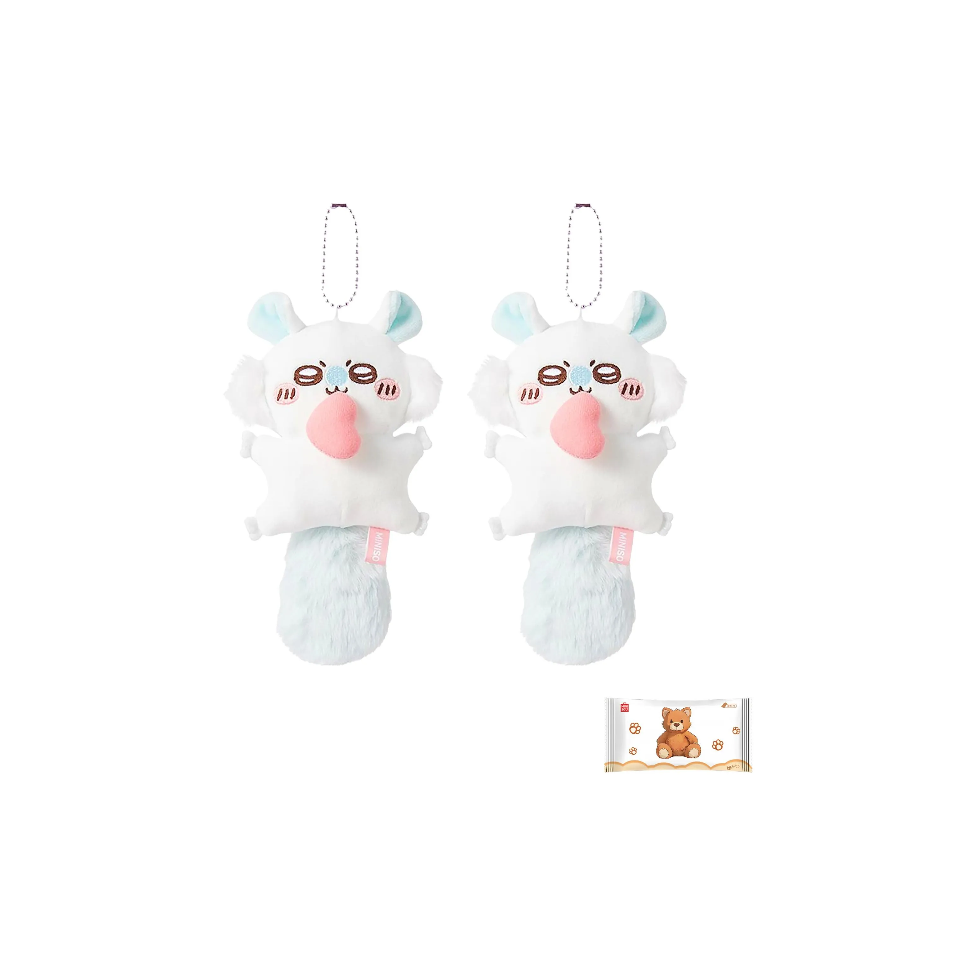 Miniso Chiikawa Collection Чиикава Момонга Сердце Милый Куклы Плюшевый Брелок 18,2 см Длина Тела