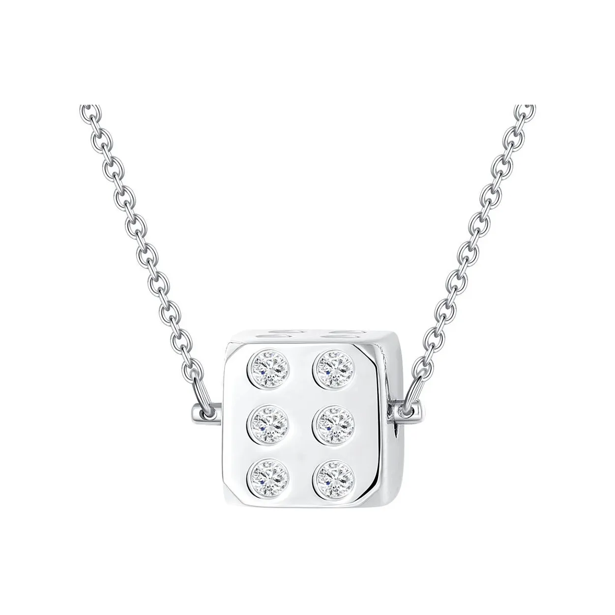 Stacked Сплав Ожерелья Женское Серебро Белый