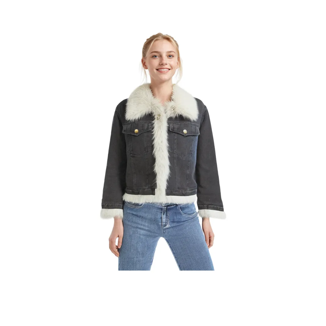 ABBY GODDESS Cropped Coat Women's Black