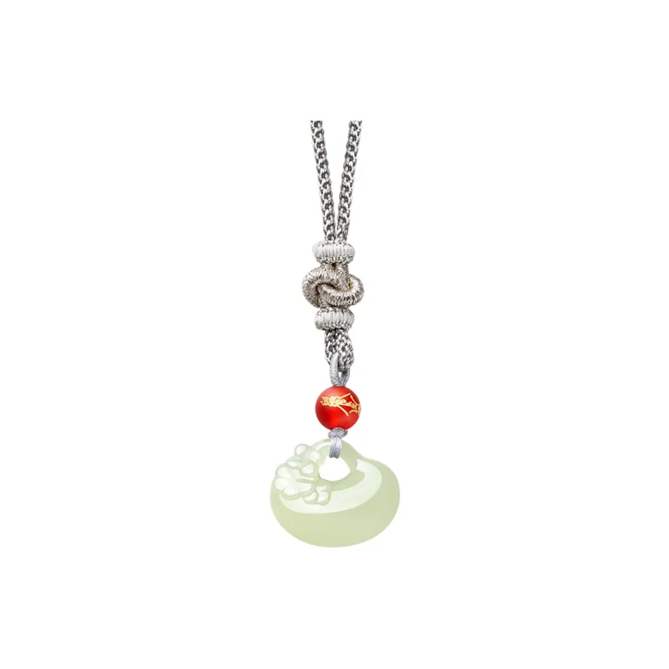Moonstone Edge Necklaces Green Jade Unisex