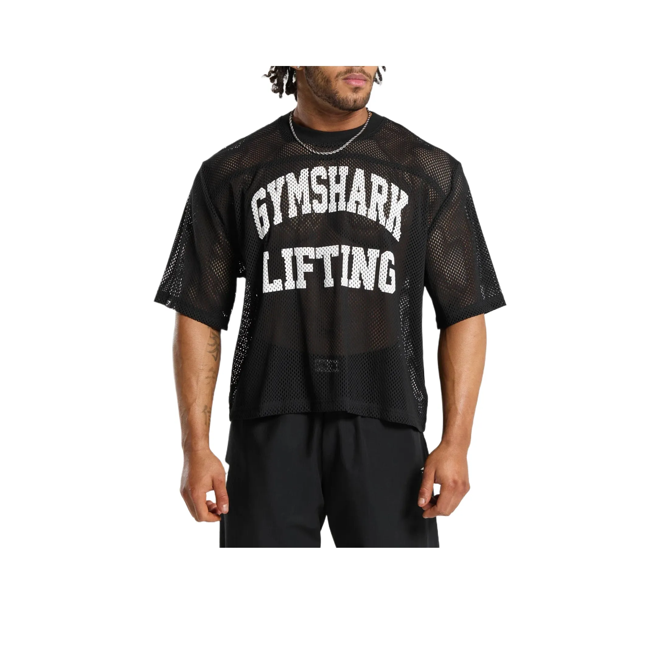 GYMSHARK Сетка OVERSIZED T Рубашка T Рубашка Мужская